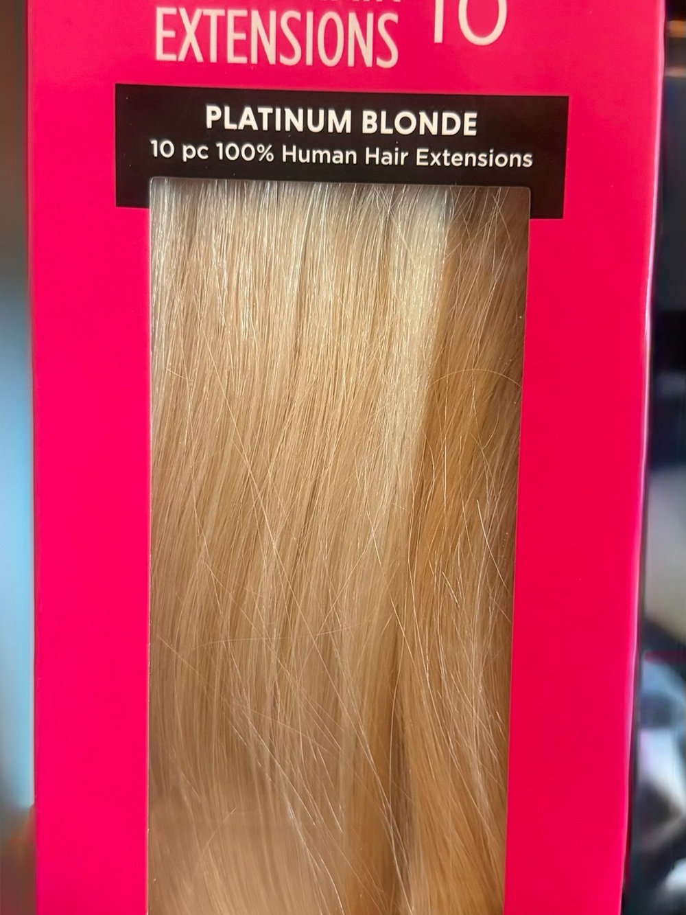 Platinum Blonde 10-Piece 100% Human Hair Extensions - Natural Shine